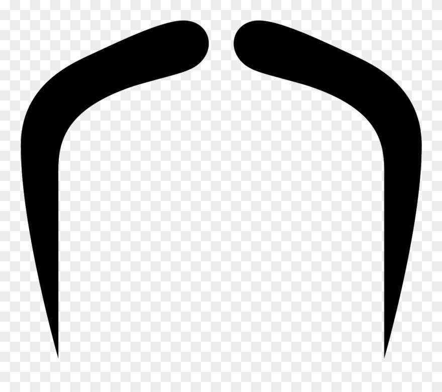 Fu Manchu Mustache Filled Icon - Fu Manchu Mustache Png Clipart