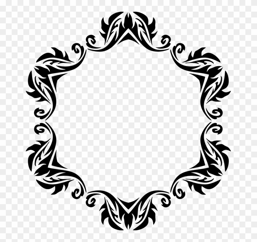 Black And White Picture Frames Drawing Line Art - Square Frame Cliparts Black & White - Png Download