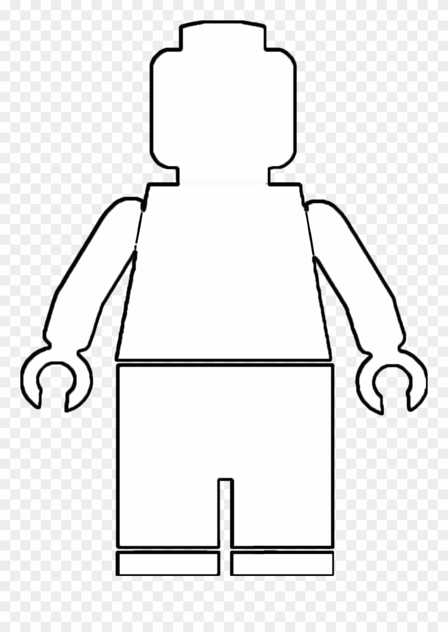 Best Lego Figure Template Pictures Gt Gt Cool Clipart - Lego Man Cake Template - Png Download