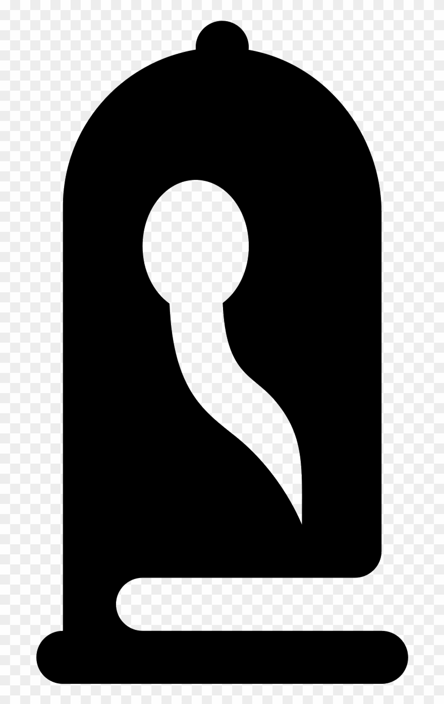 The Icon Is A Simplified Depiction Of A Condom Prophylactic - Male Condom Clipart