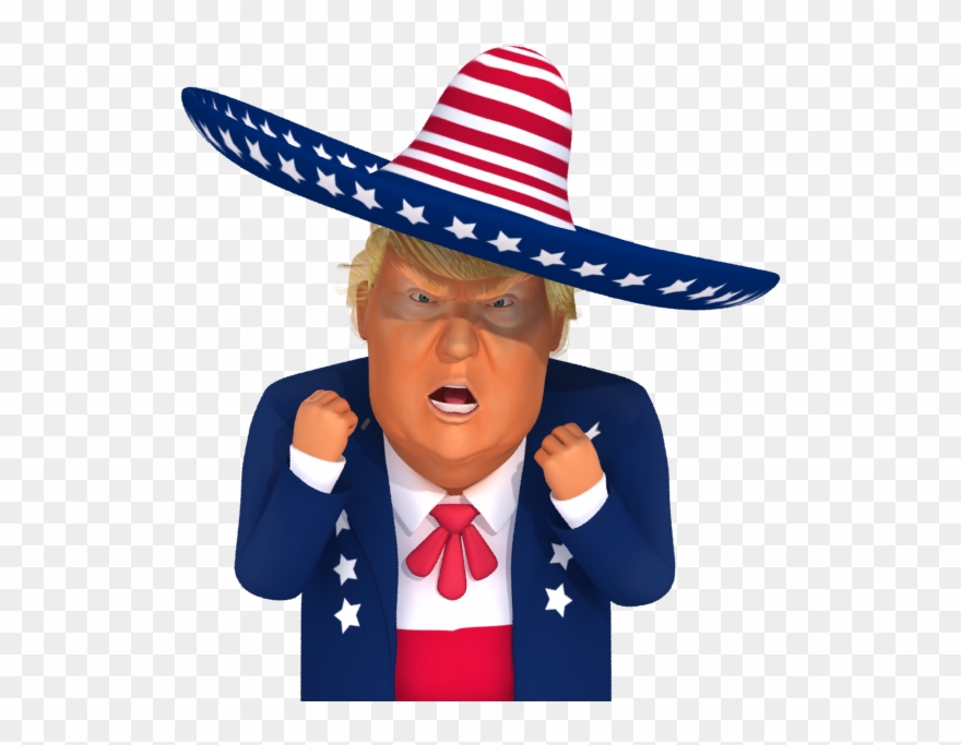 #trumpstickers Angry Mexican Trump 3d Caricature 3d - Caricature Clipart