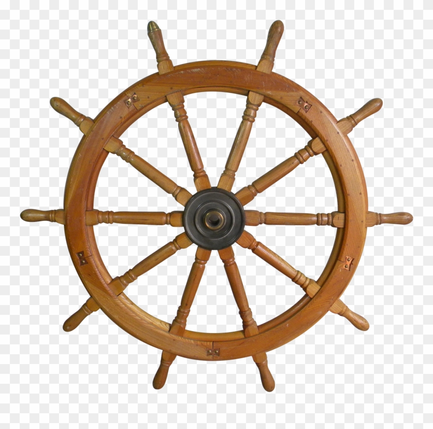 Vintage Huge Ship Wheel Clipart