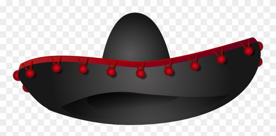Spanish Hat Png Clip Art Image - Black And Red Sombrero Transparent Png