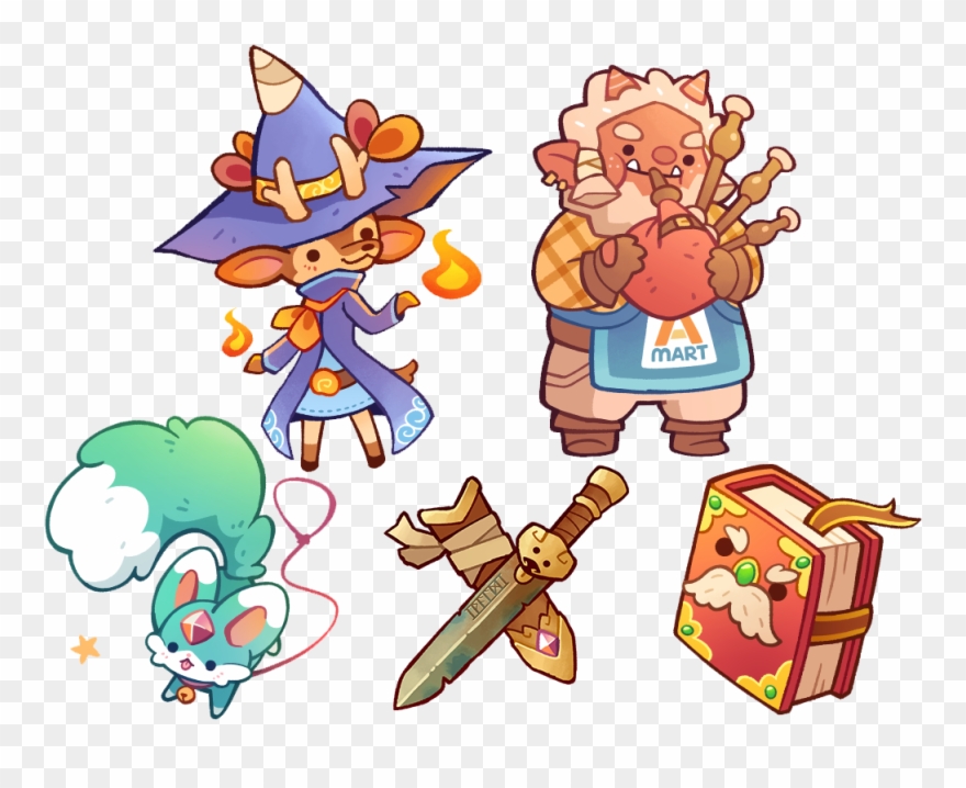 Deerfolk, Ogres, Bento Boxes & Mana-slushees - Cartoon Clipart