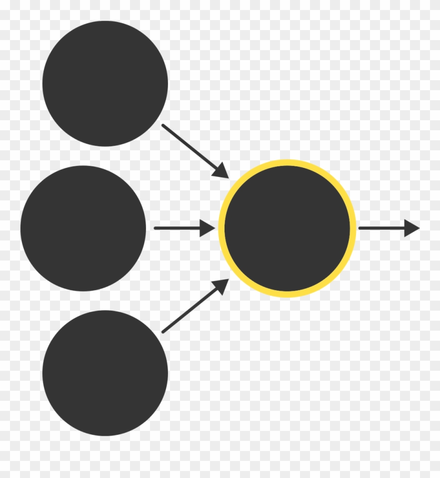 Neuron Models - Many Inputs One Output Clipart