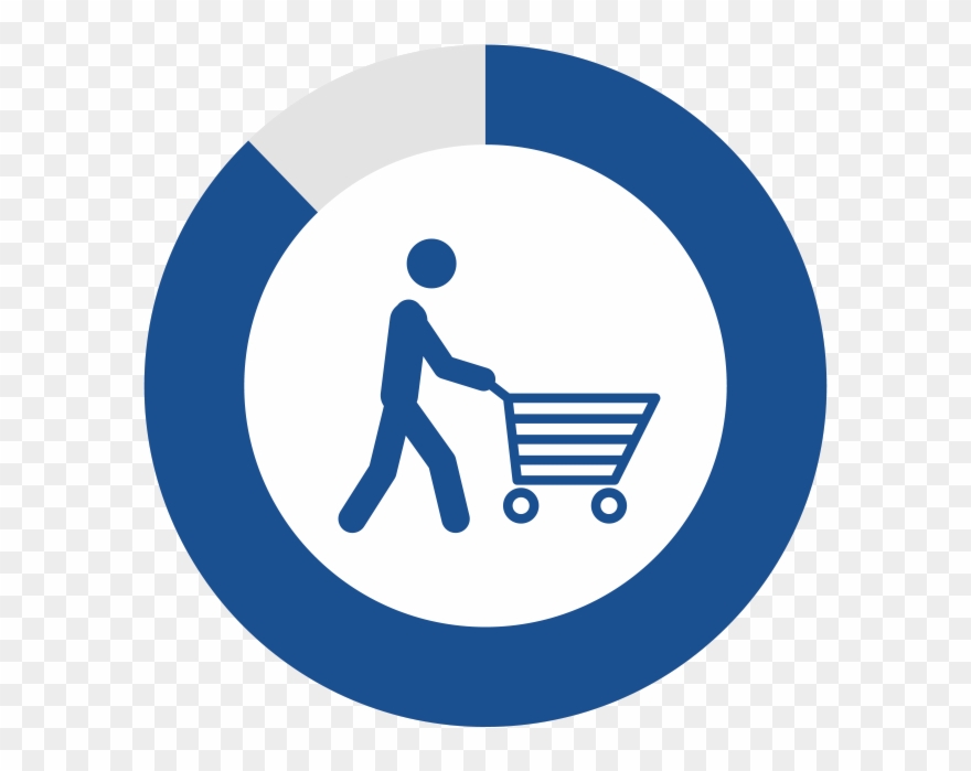 Inclusive Design - Shopping Cart Clipart With Person - Png Download