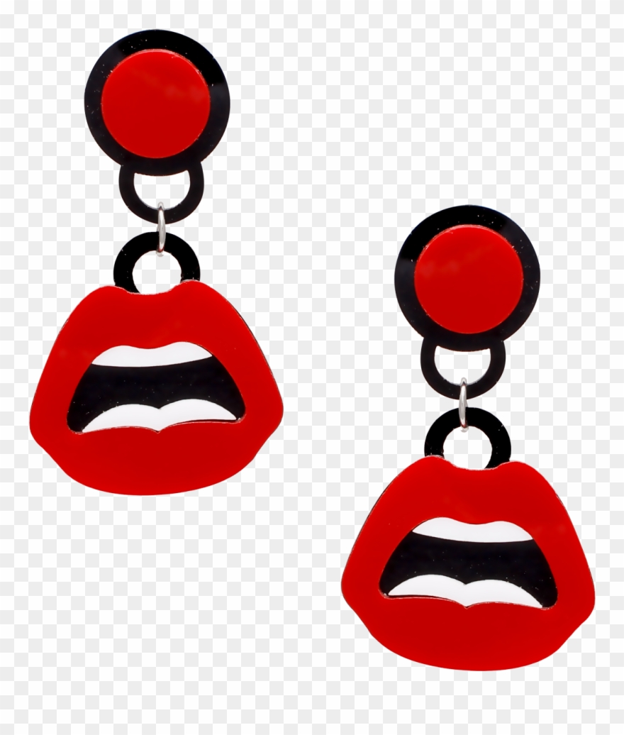 Lips Pop - Earrings Clipart