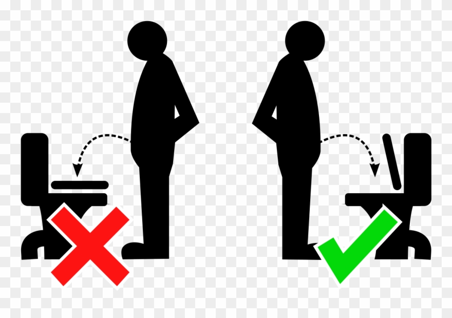 Open Up The Wc Lid Before Using It Clipart