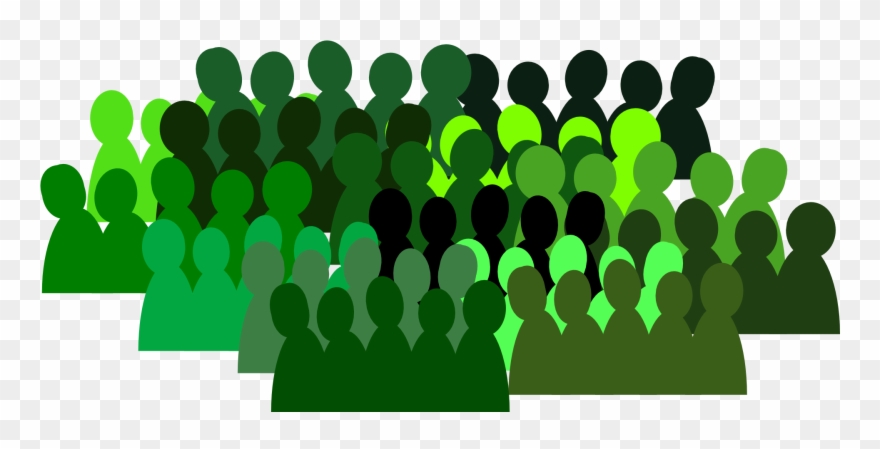 People Group Crowd Team Isolated Connection Green Drawing - People Green Png Clipart