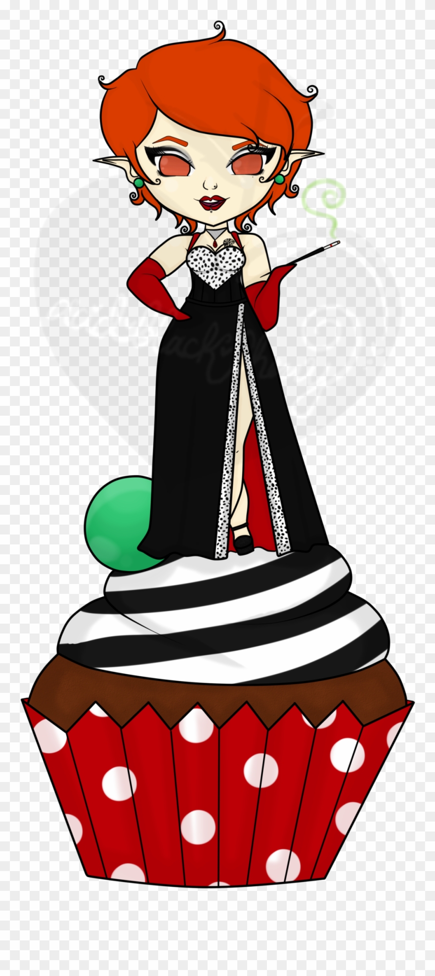 My Oc Elisha Dressed As Cruella De Vil From Disney's - Acid Black Cherry Clipart