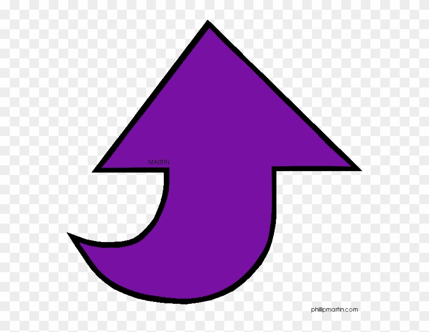 Purple Clipart Arrow Sign - Png Download