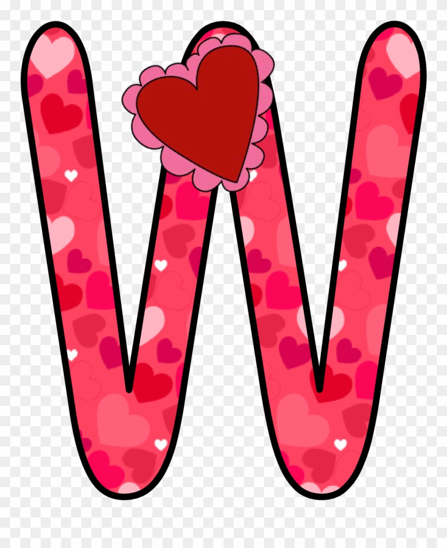 Ch B *✿* Alfabeto Corazon De Kid Sparkz Letter W, Letter - Alphabet Clipart