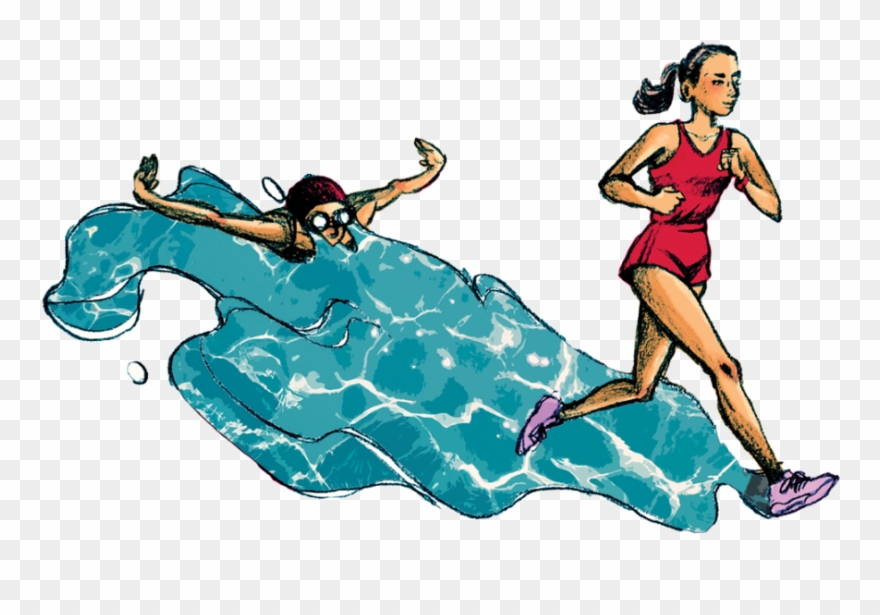 Swimming Standout Transitions To Land - Sprint Clipart