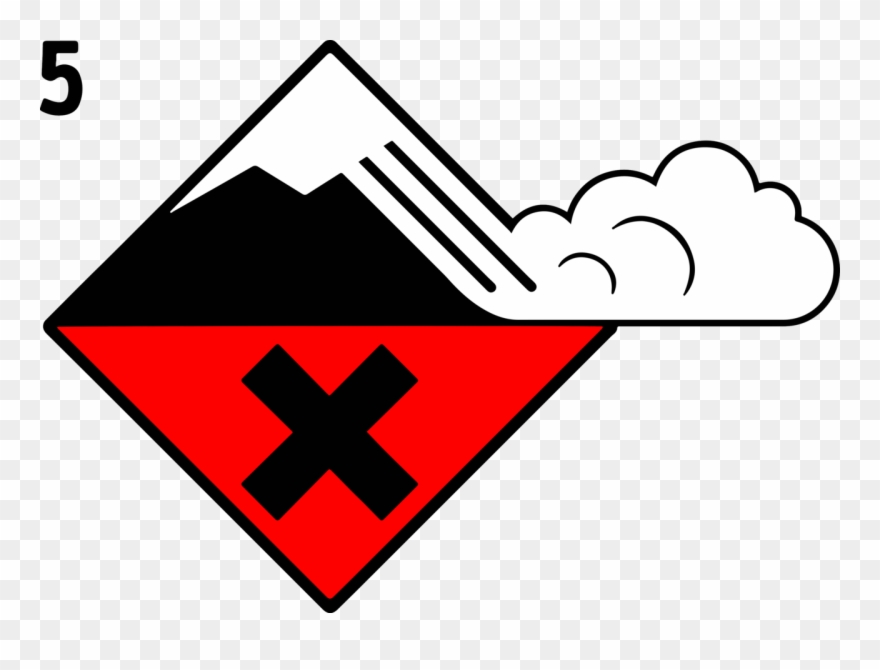 The - High Avalanche Danger Clipart