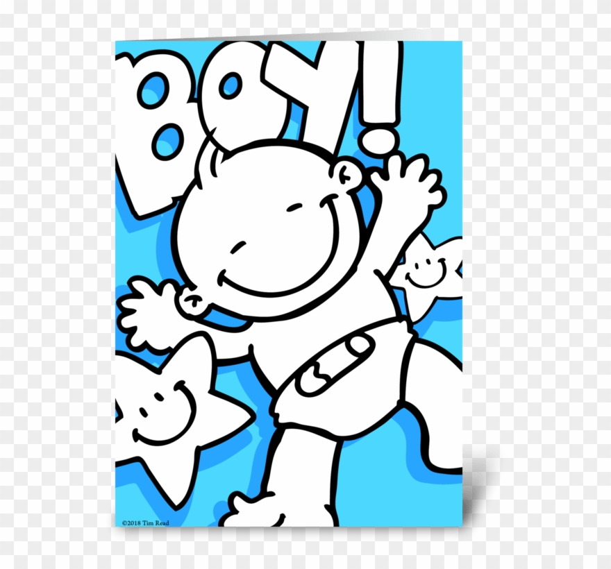 New Baby Boy Greeting Card Clipart