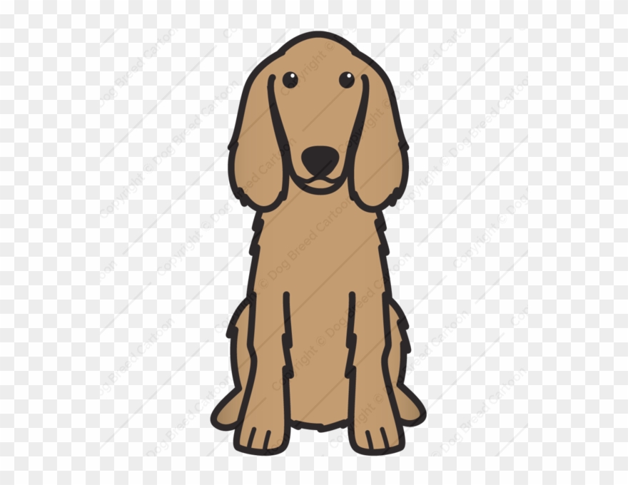 Red Setter Clipart Car - Scottish Deerhound Hundecartoon Postkarte - Png Download