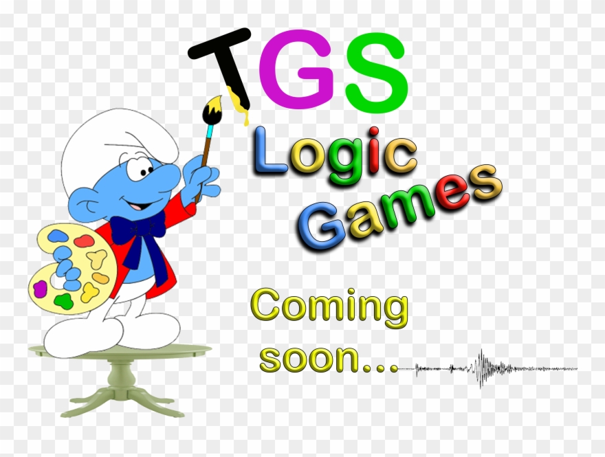 Tgs Logic Games Coming Soon By Anna G - Painter Smurf Clipart