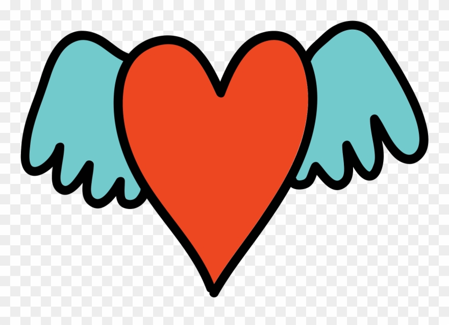 Winged Heart Icon - Icon Clipart