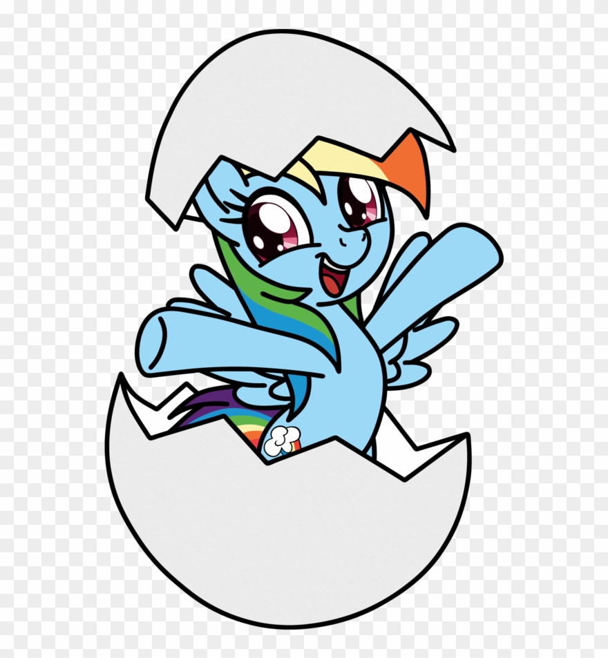 Artist Needed, Cute, Dashabetes, Egg, Hatching, Rainbow - Cartoon Clipart
