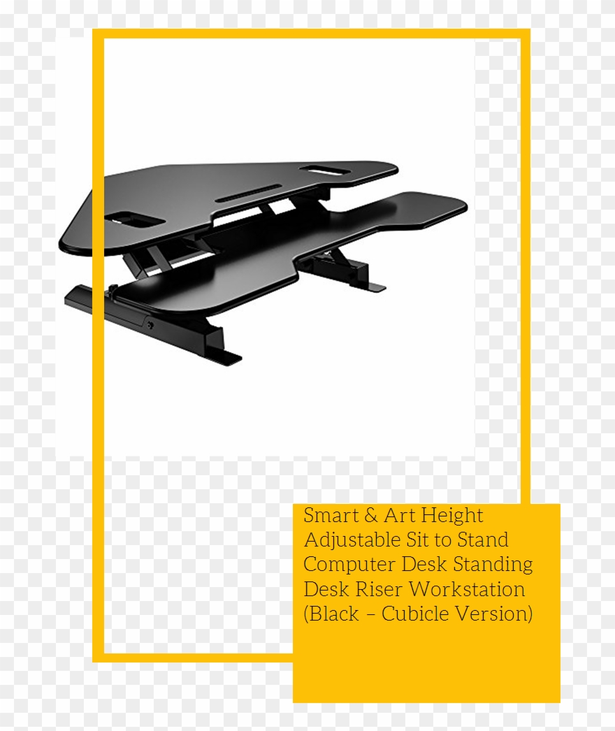 Smart & Art Height Adjustable Sit To Stand Computer - Standing Desk Clipart