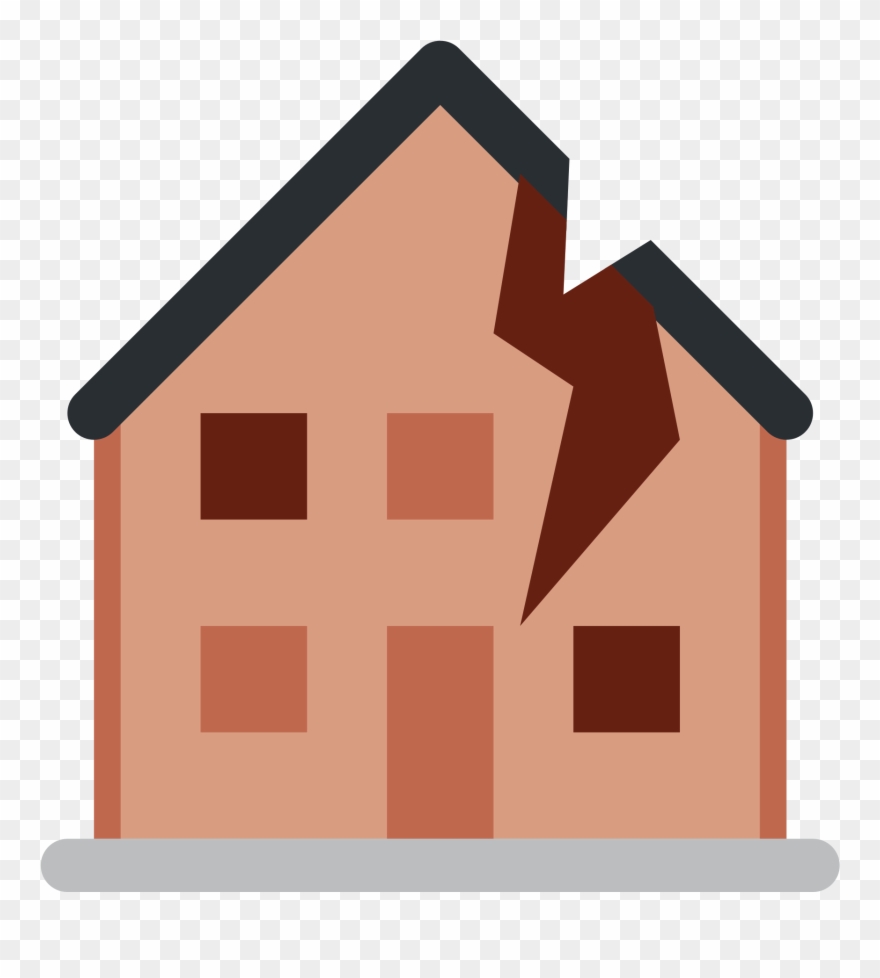 Old House - Broken House Emoji Clipart