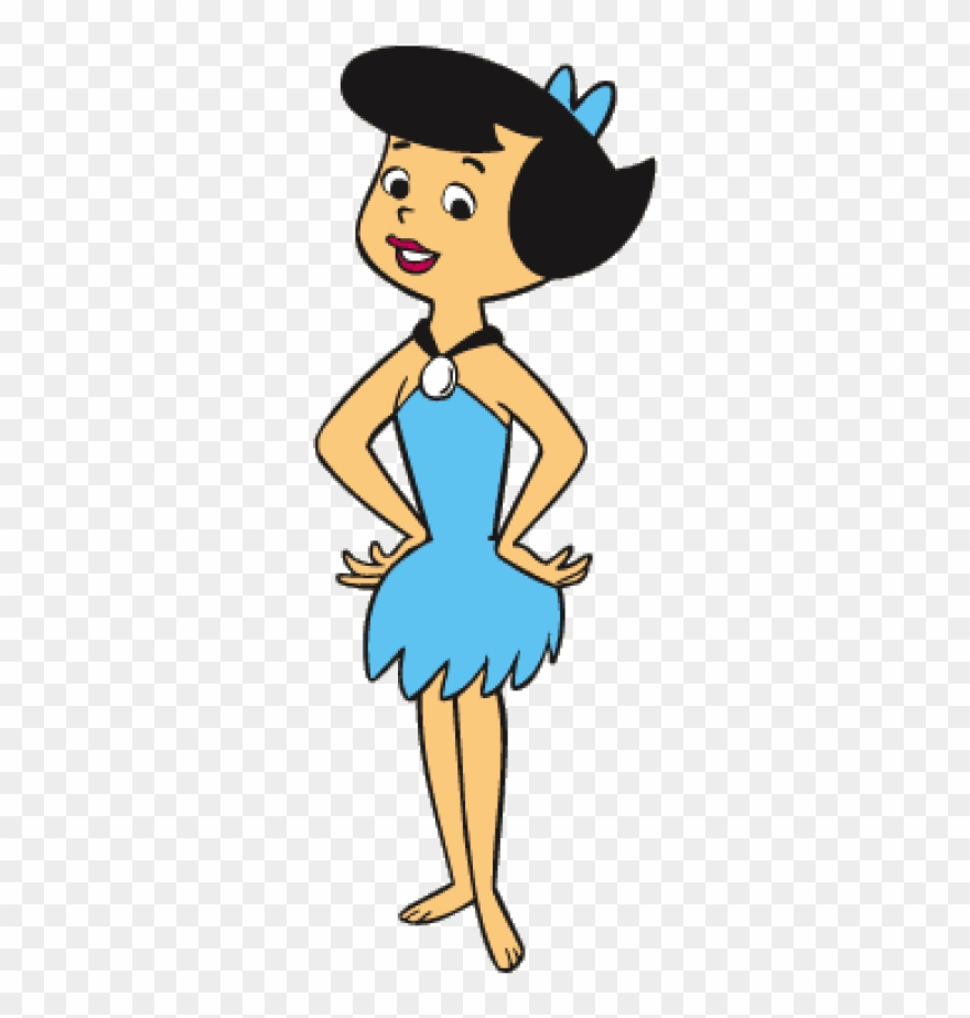 Betty Rubble Is A Fictional Character In The Television - Flintstone Black And White Betty Clipart