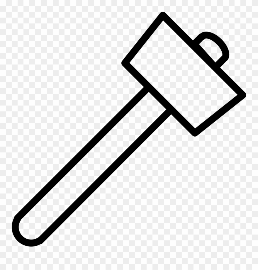 Svg Png Icon Free Download Onlinewebfonts Com - Hammer Outline Clipart