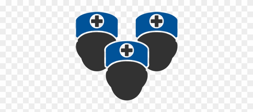 Icon Of Three Doctors Representing An Aco - Medical Staff Icon Clipart