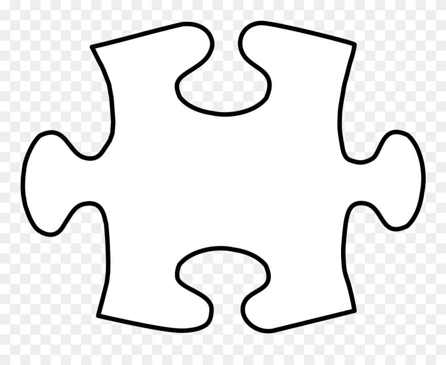 Pice Clipart Autism Puzzle - White Jigsaw Puzzle Piece - Png Download