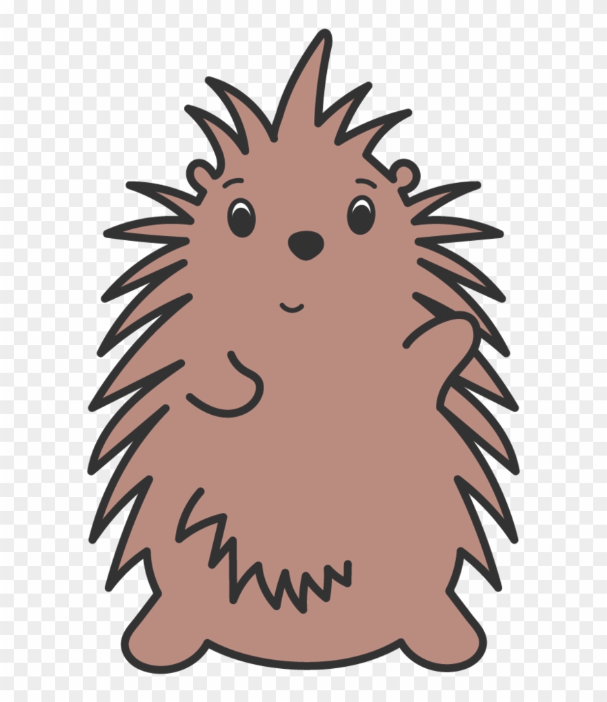 Porcupine-waving - Illustration Clipart