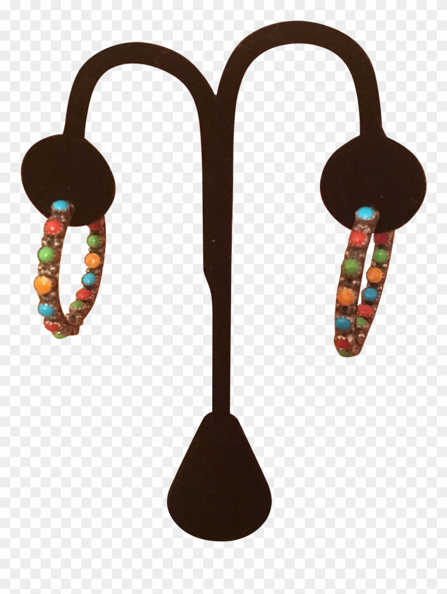 Vintage Native American Navajo Sterling Silver Turquoise - Earring Clipart