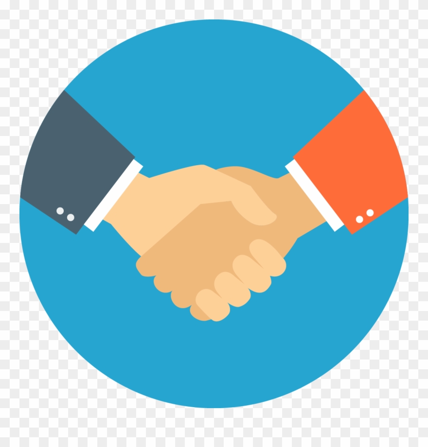 Network - Handshake In Circle Png Clipart