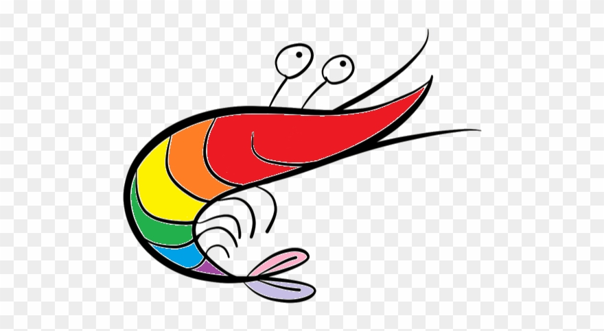 Rainvow Shrimp Image - Coloring Book Clipart
