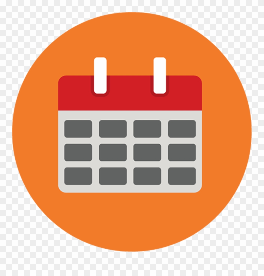 Calendar - Calendar Icon Png Round Clipart