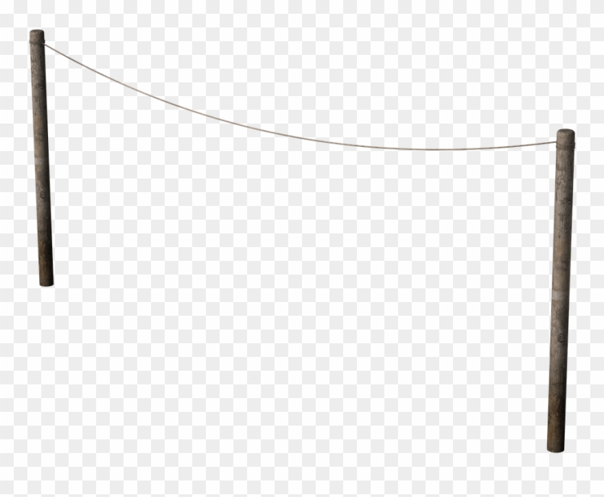 Washing Line Side View - Rope Clipart