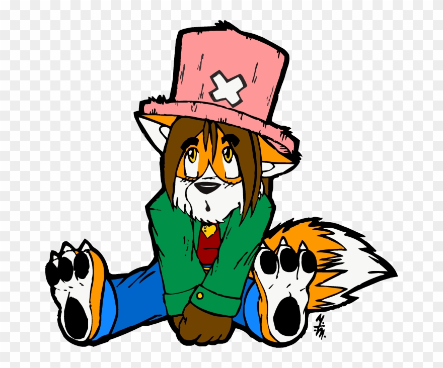 Trey Has Chopper's Hat [color] - Drawing Clipart