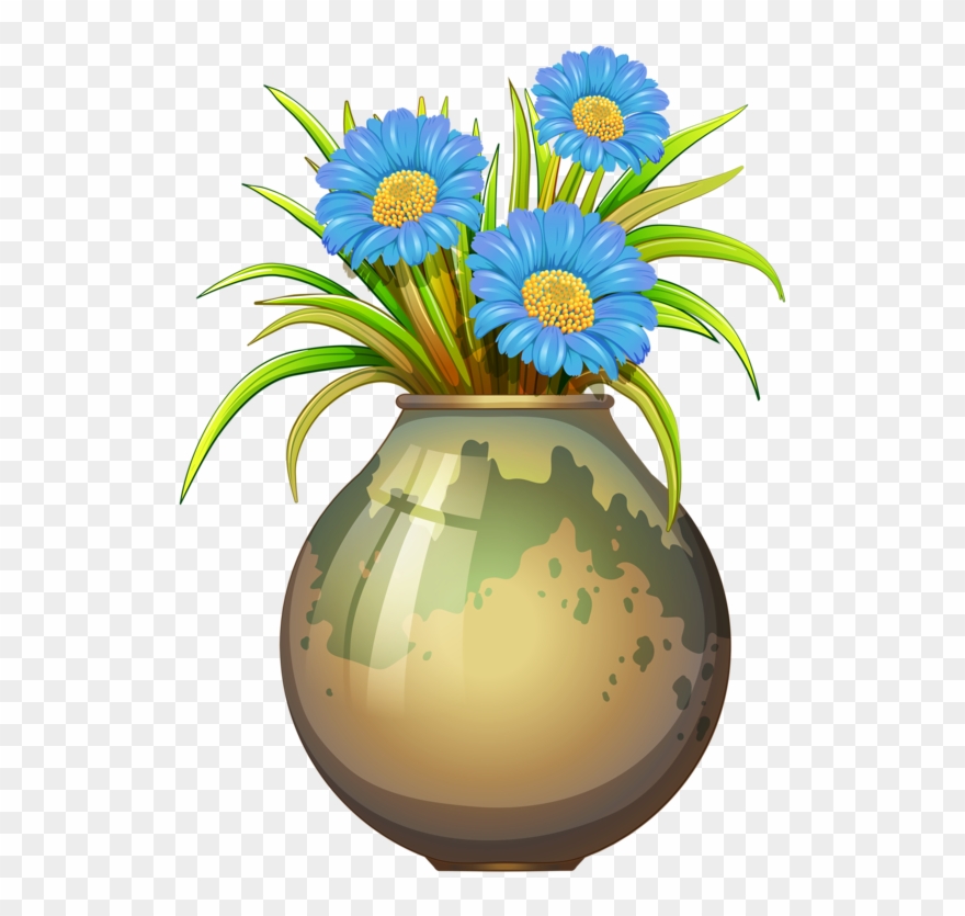 Fleurs, Art Floral, Fleurs Bleues, Clip Art, Plantes - Vector Graphics - Png Download