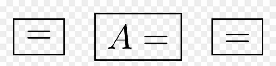 Equals Sign Nodes - Line Art Clipart