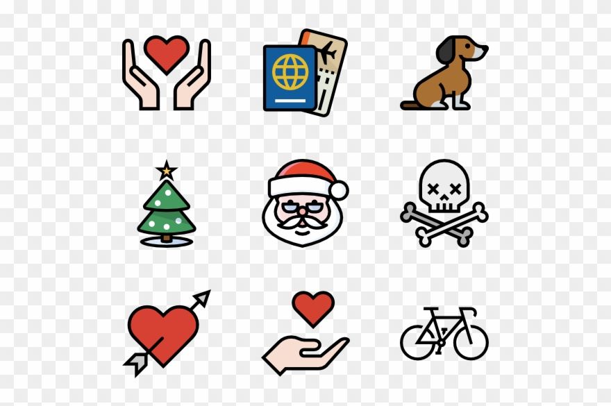 Miscellaneous - Christmas Reindeer Icons Png Clipart