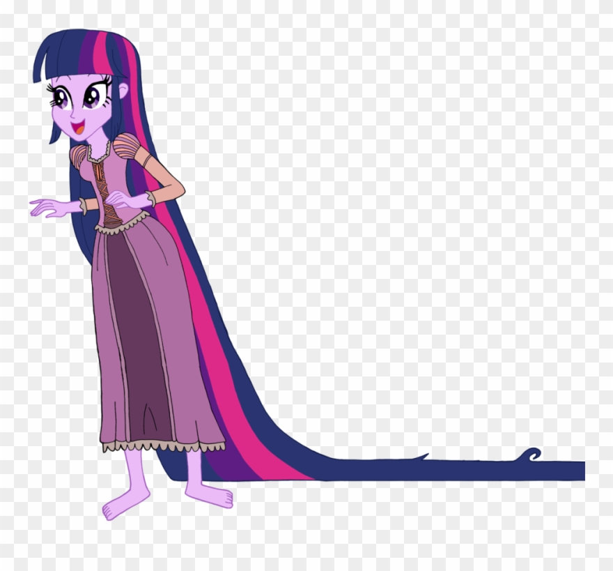 Twilight Sparkle As Rapunzel By Renthegodofhumor-db1rj7k - Twilight Sparkle Long Hair Clipart