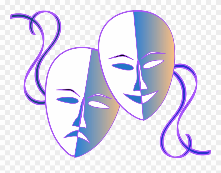 Clip Royalty Free Download Actor Clipart Theater Class - Theatre Masks - Png Download