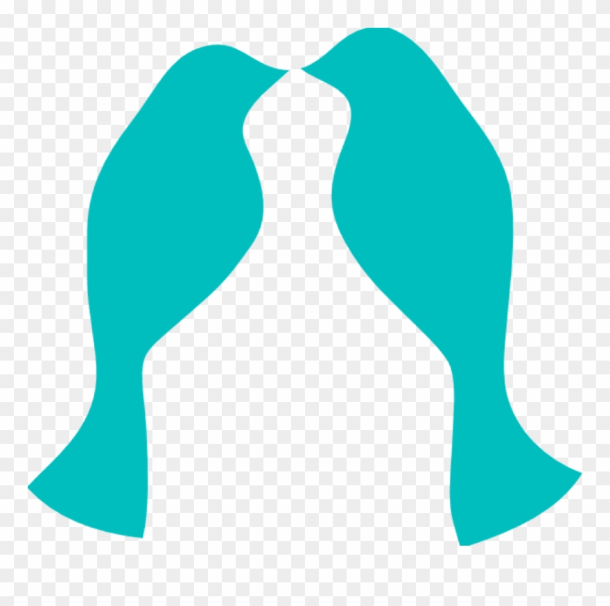 Love Birds Teal Clip Art - Love Teal - Png Download