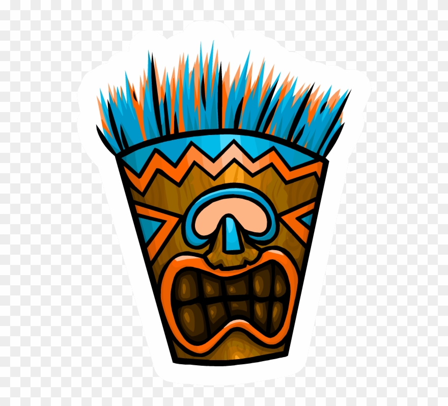 Tiki Mask Pin - Tiki Mask Png Clipart
