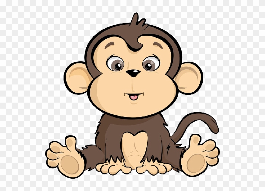 Banner Free Library Ape Clipart Cute - Monkey Cartoon - Png Download