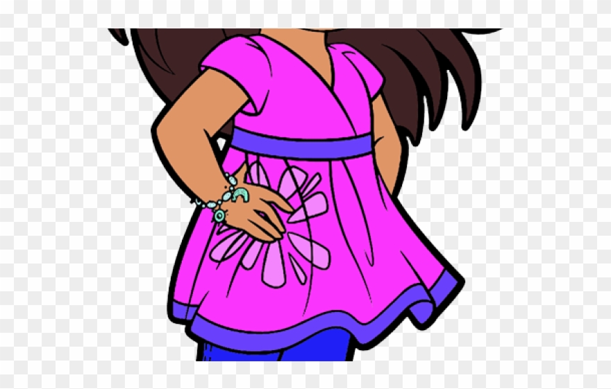 Please Clipart Female Child - Dora La Exploradora En Dibujos - Png Download