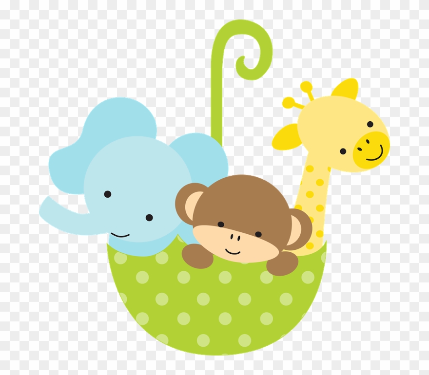 Safari & Zoo - Animalitos Para Baby Shower Clipart
