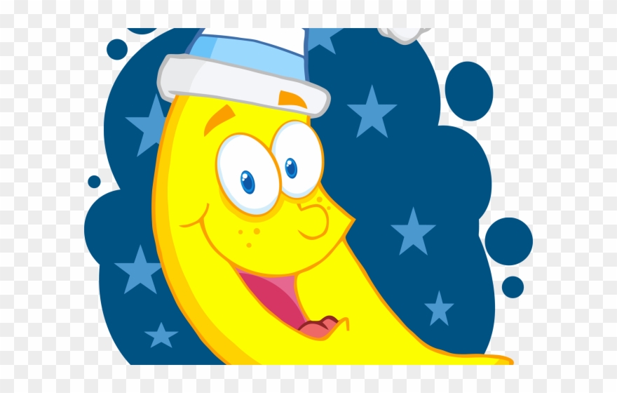 Night Clipart Clip Art - Happy Moon Png Transparent Png