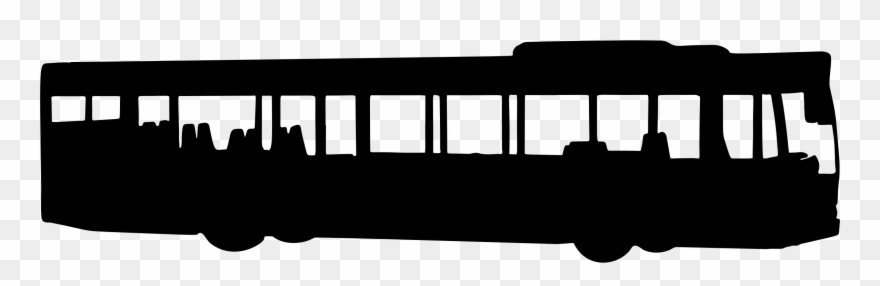 Bus Clipart Silhouette - Clipart Silhouette Bus - Png Download