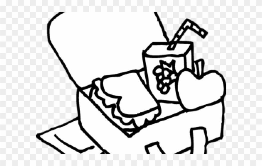Lunch Box Clipart Cartoon - Lunch Box Clipart Black And White - Png Download