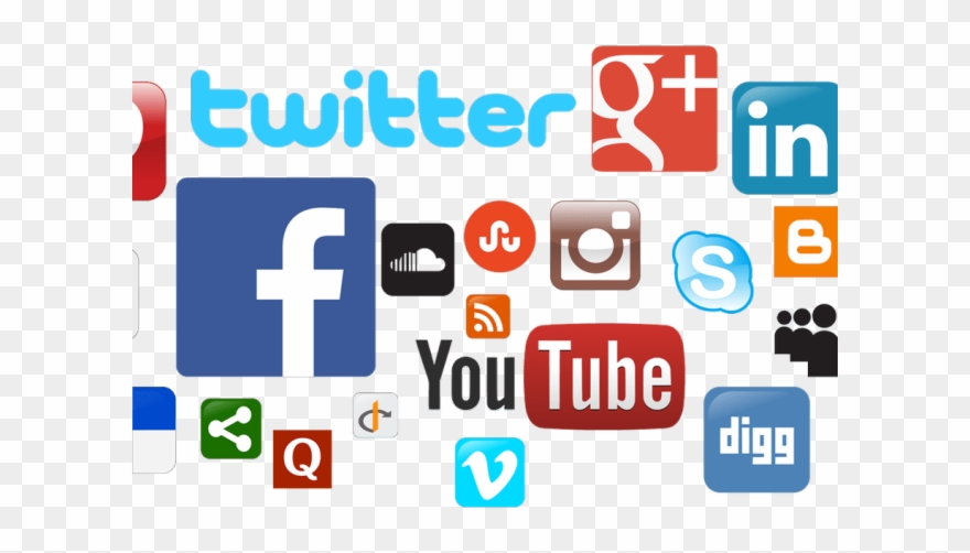 Social Media Icons Clipart Cluster - Youtube Facebook Twitter Etc - Png Download